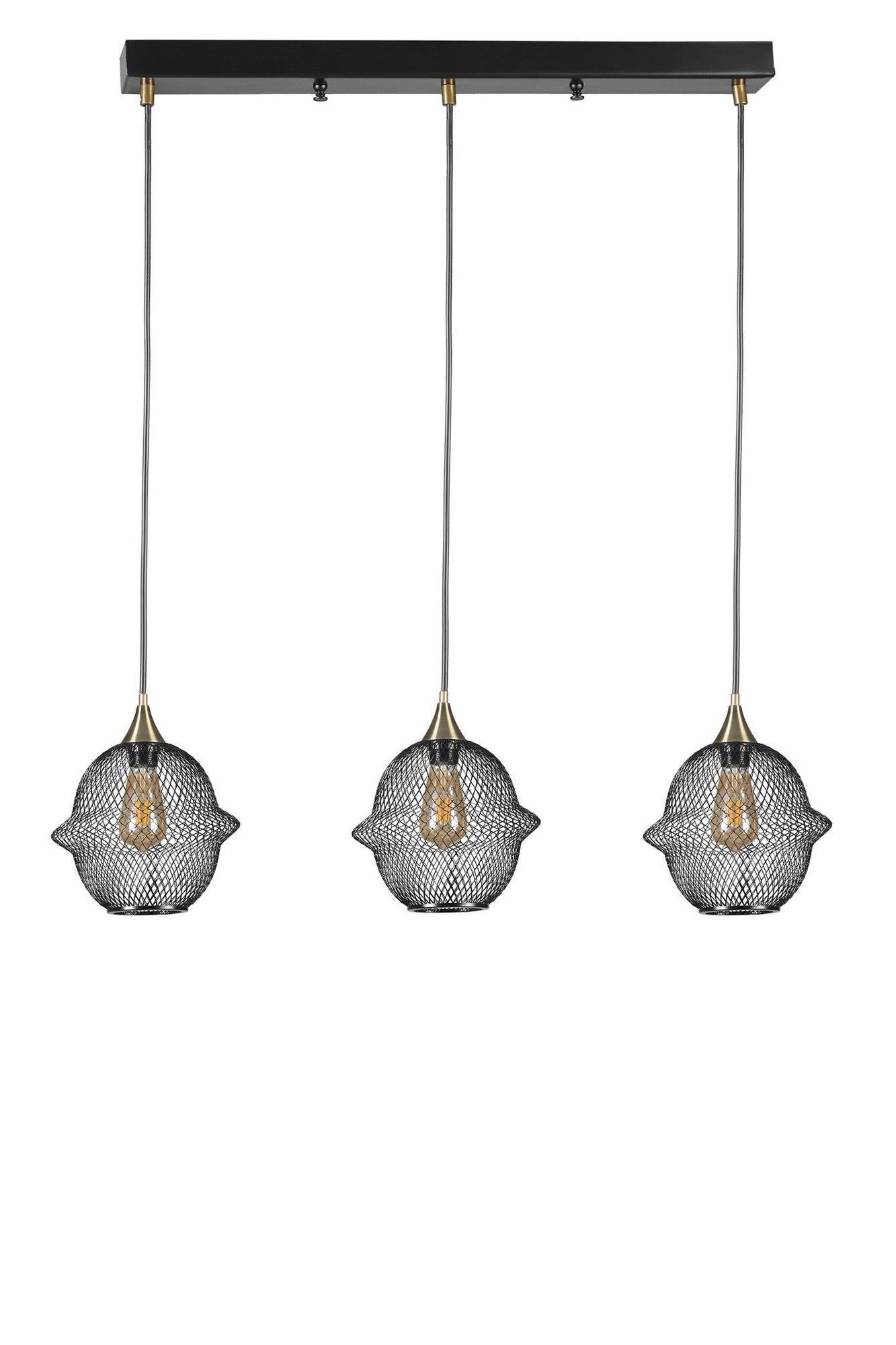 Candeeiro de Teto – 70 cm – Preto – Metal