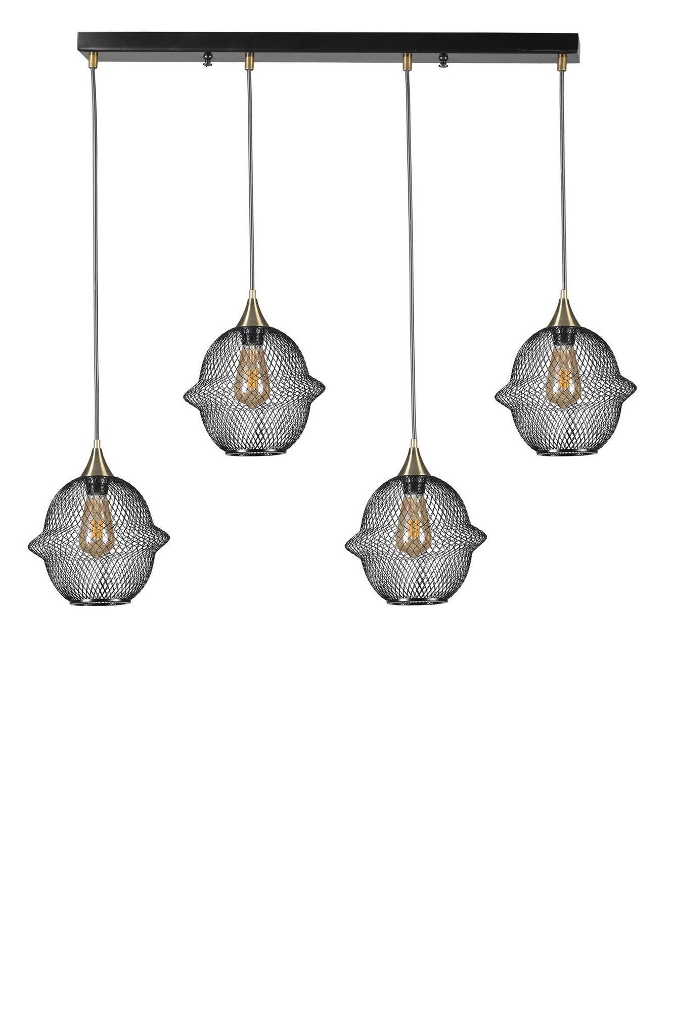 Candeeiro de Teto – 70 cm – Preto – Metal