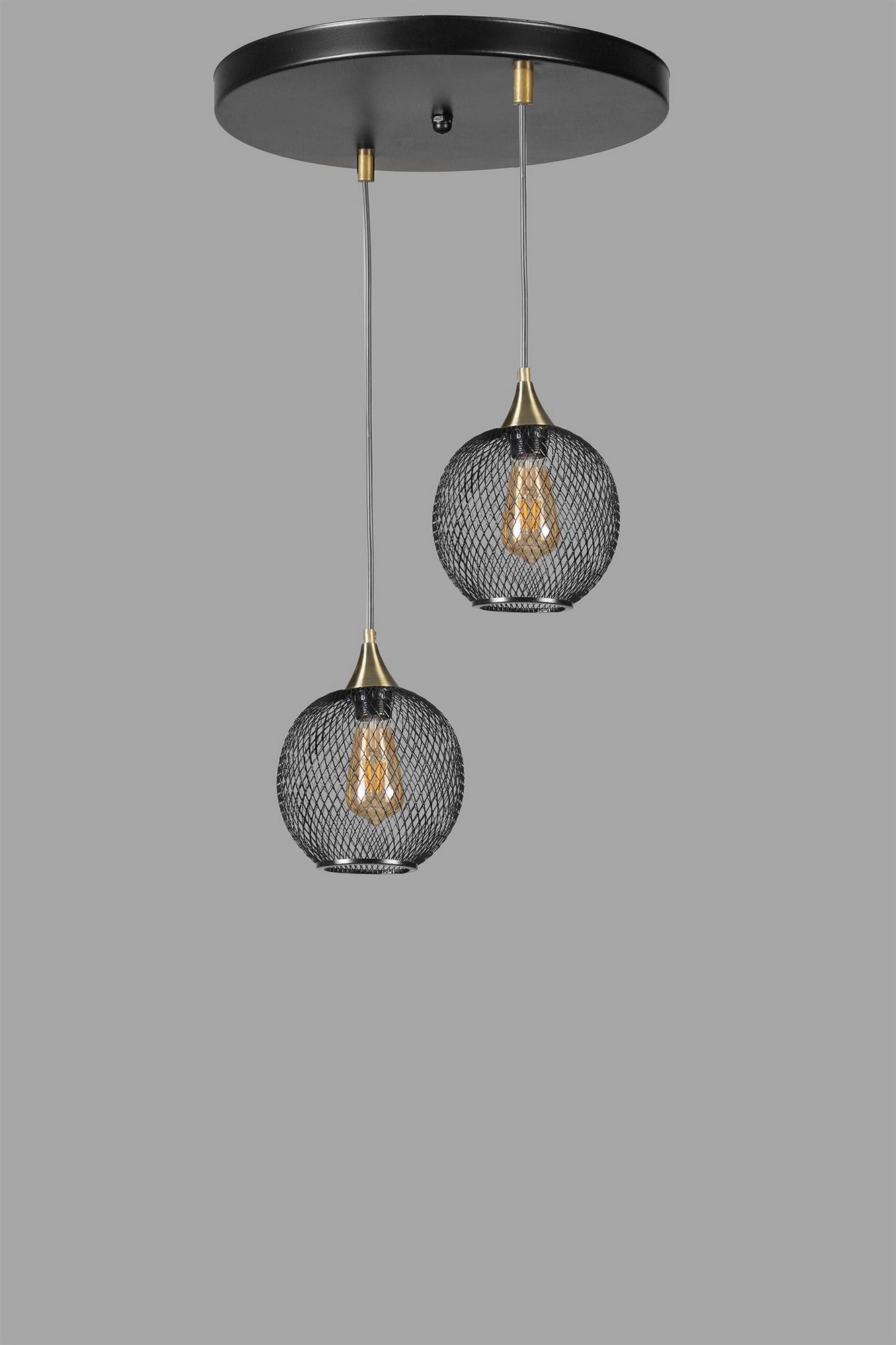 Candeeiro de Teto – 70 cm – Preto – Metal