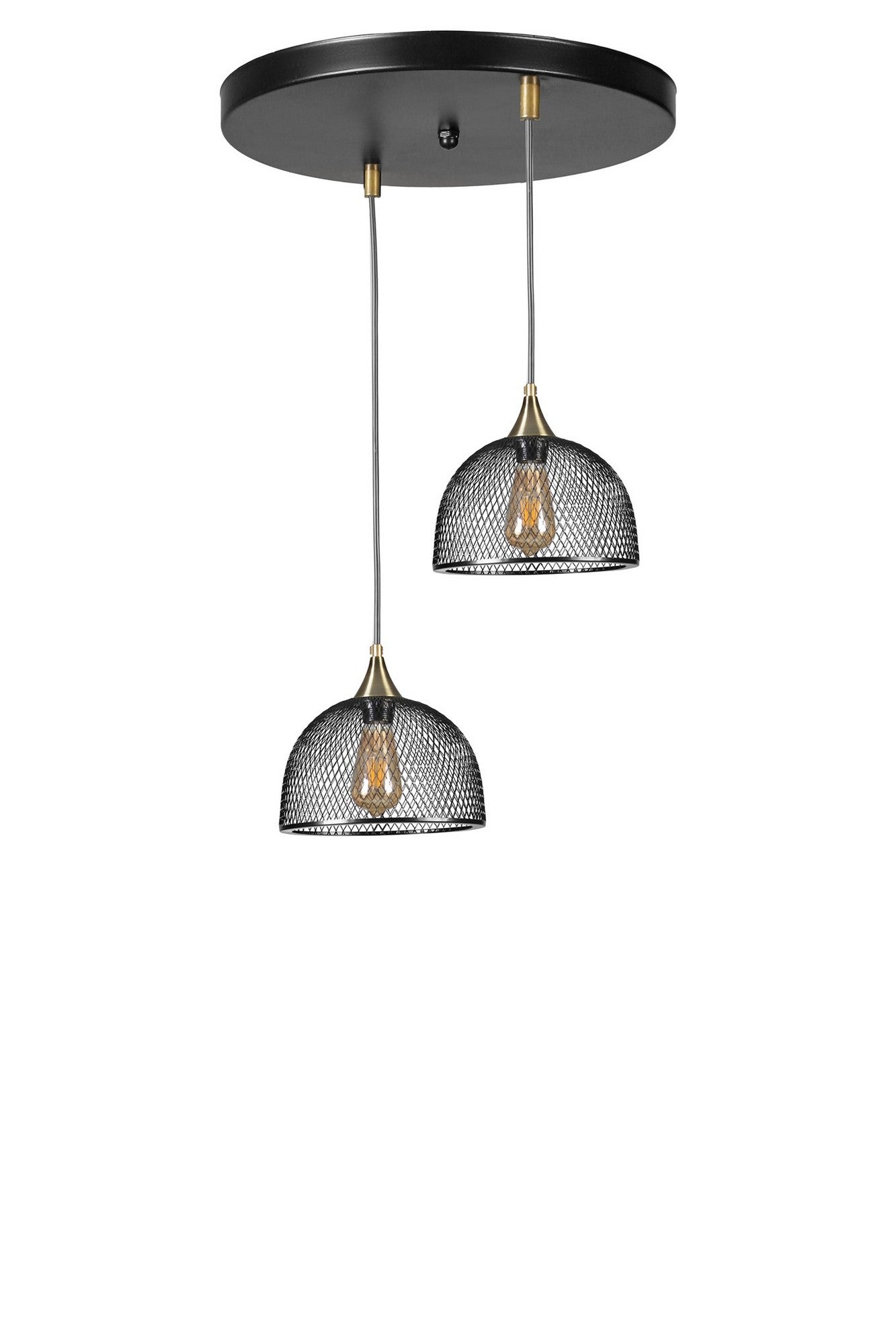 Candeeiro de Teto – 70 cm – Preto – Metal