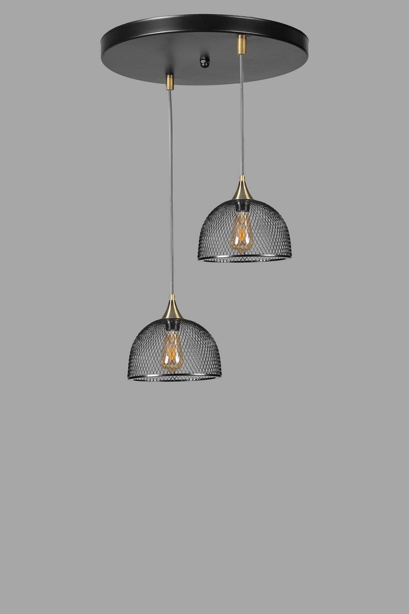 Candeeiro de Teto – 70 cm – Preto – Metal