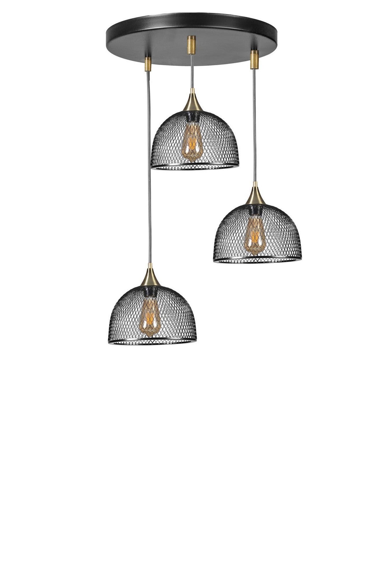 Candeeiro de Teto – 70 cm – Preto – Metal