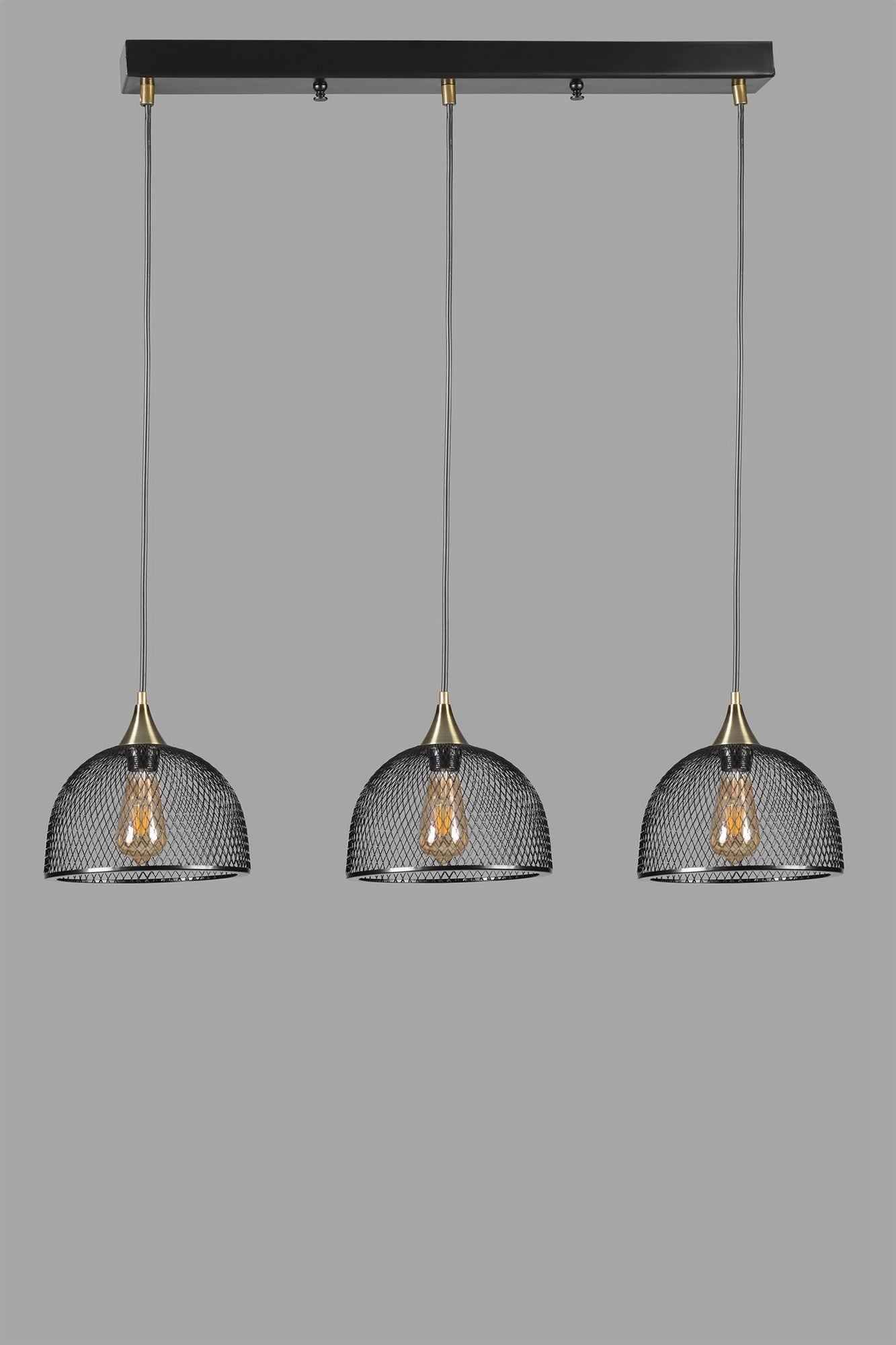 Candeeiro de Teto – 70 cm – Preto – Metal