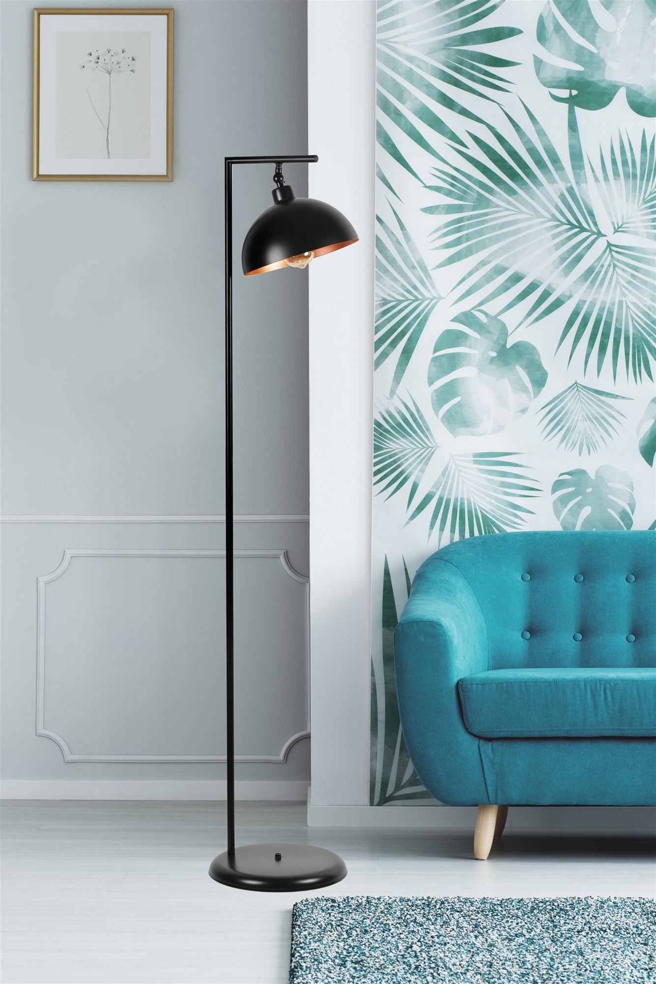 Candeeiro de Pé – 154 cm – Preto – Metal