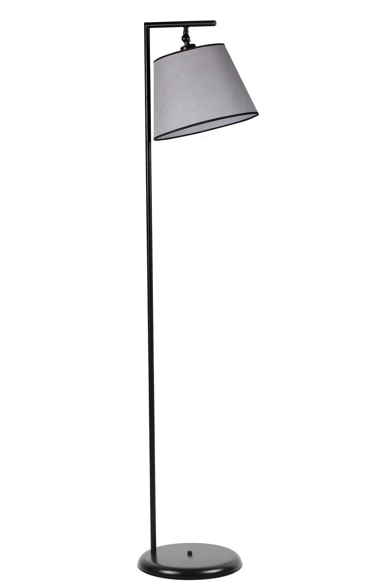 Candeeiro de Pé – 154 cm – Preto e Cinza – Metal