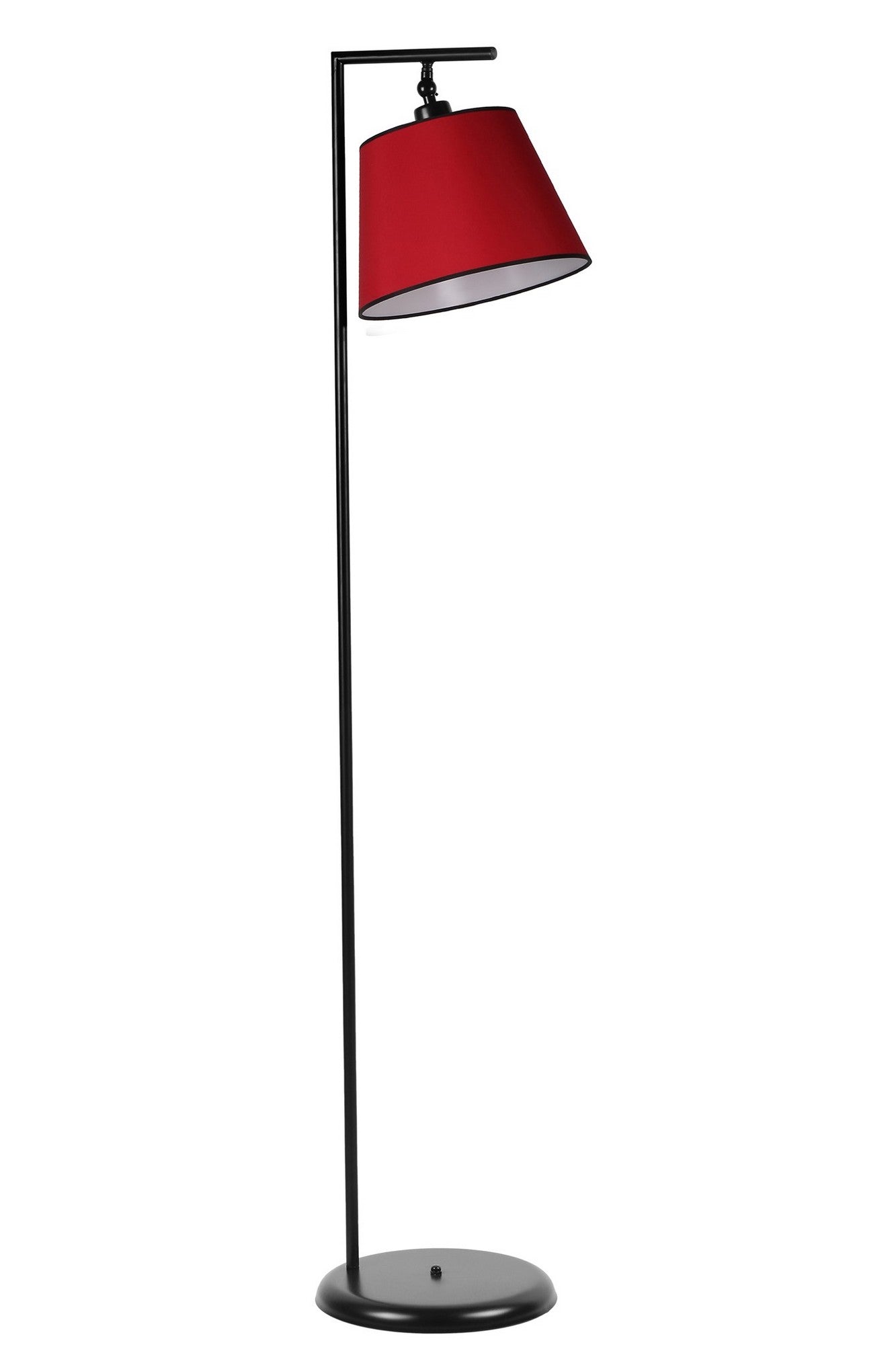 Candeeiro de Pé – 154 cm – Preto e Vermelho – Metal