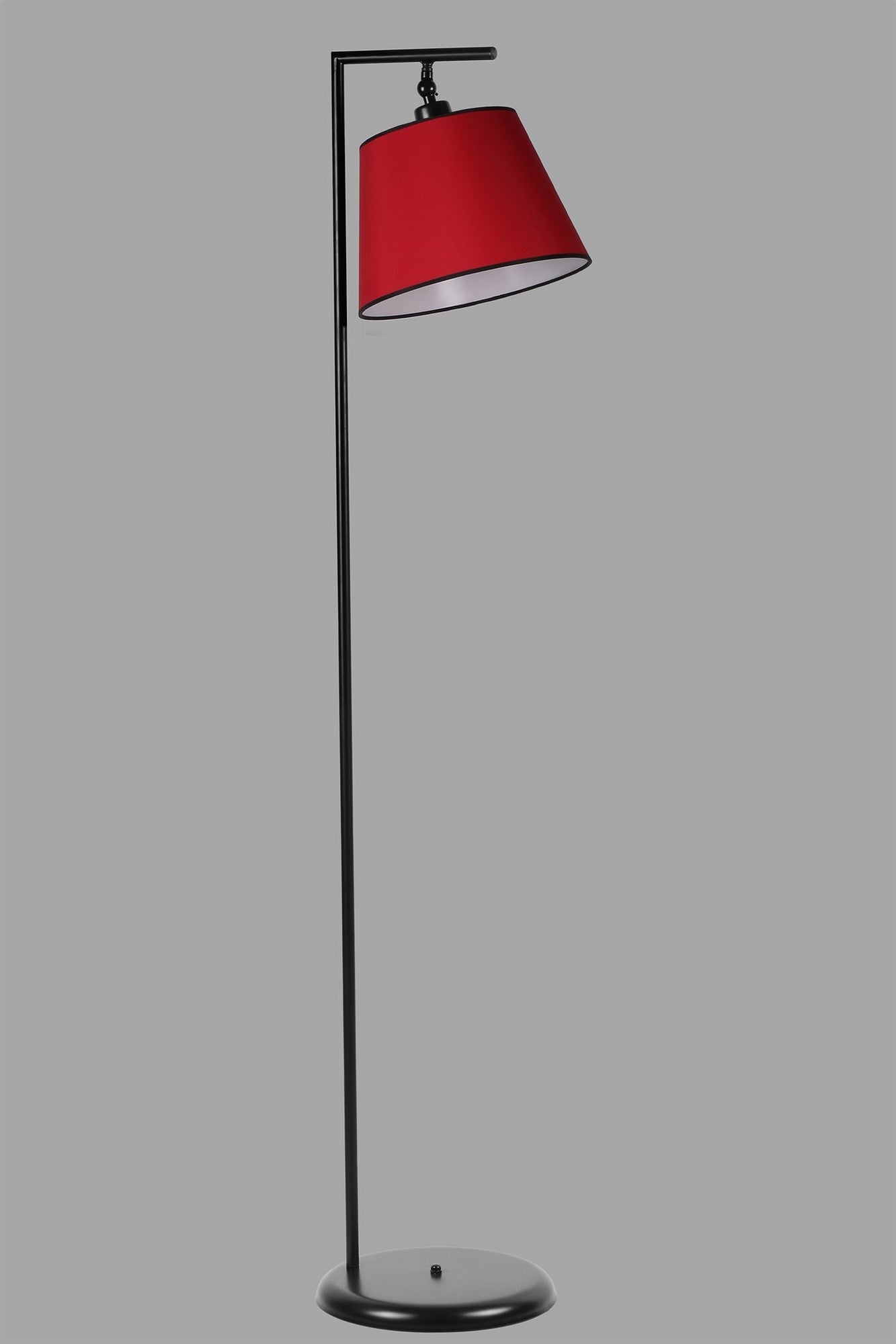 Candeeiro de Pé – 154 cm – Preto e Vermelho – Metal