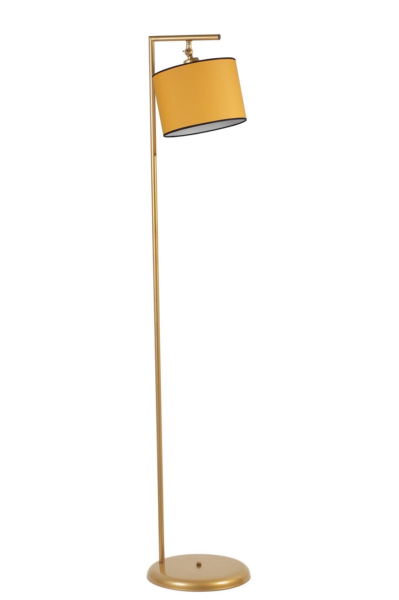 Candeeiro de Pé – 154 cm – Dourado, Mostarda – Metal
