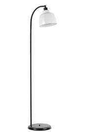Candeeiro de Pé – 154 cm – preto e branco – metal