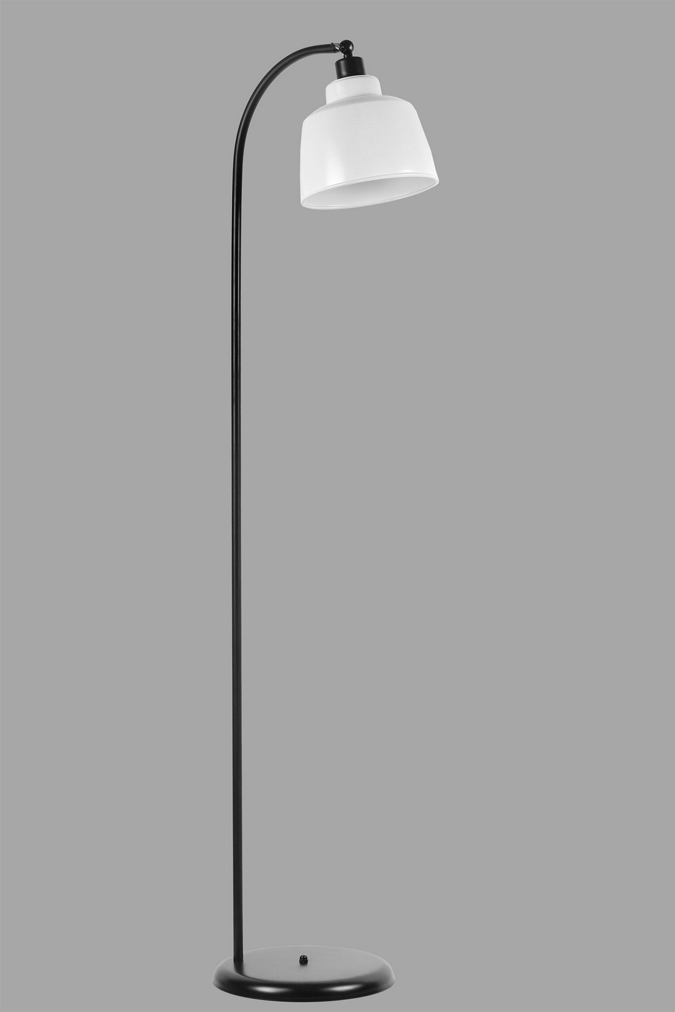 Candeeiro de Pé – 154 cm – preto e branco – metal