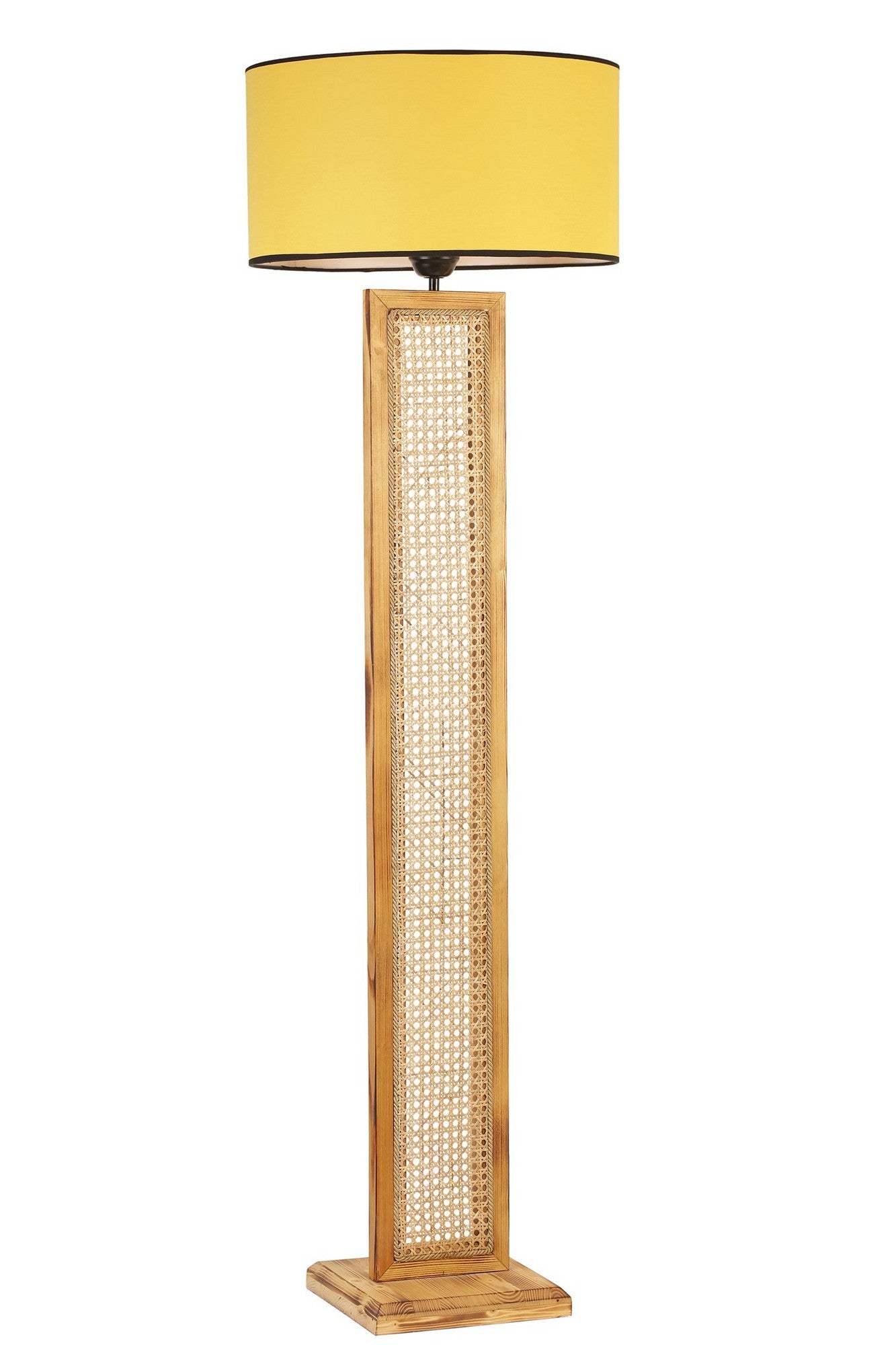 Candeeiro de Pé – 150 cm – Mostarda – Madeira de Fir