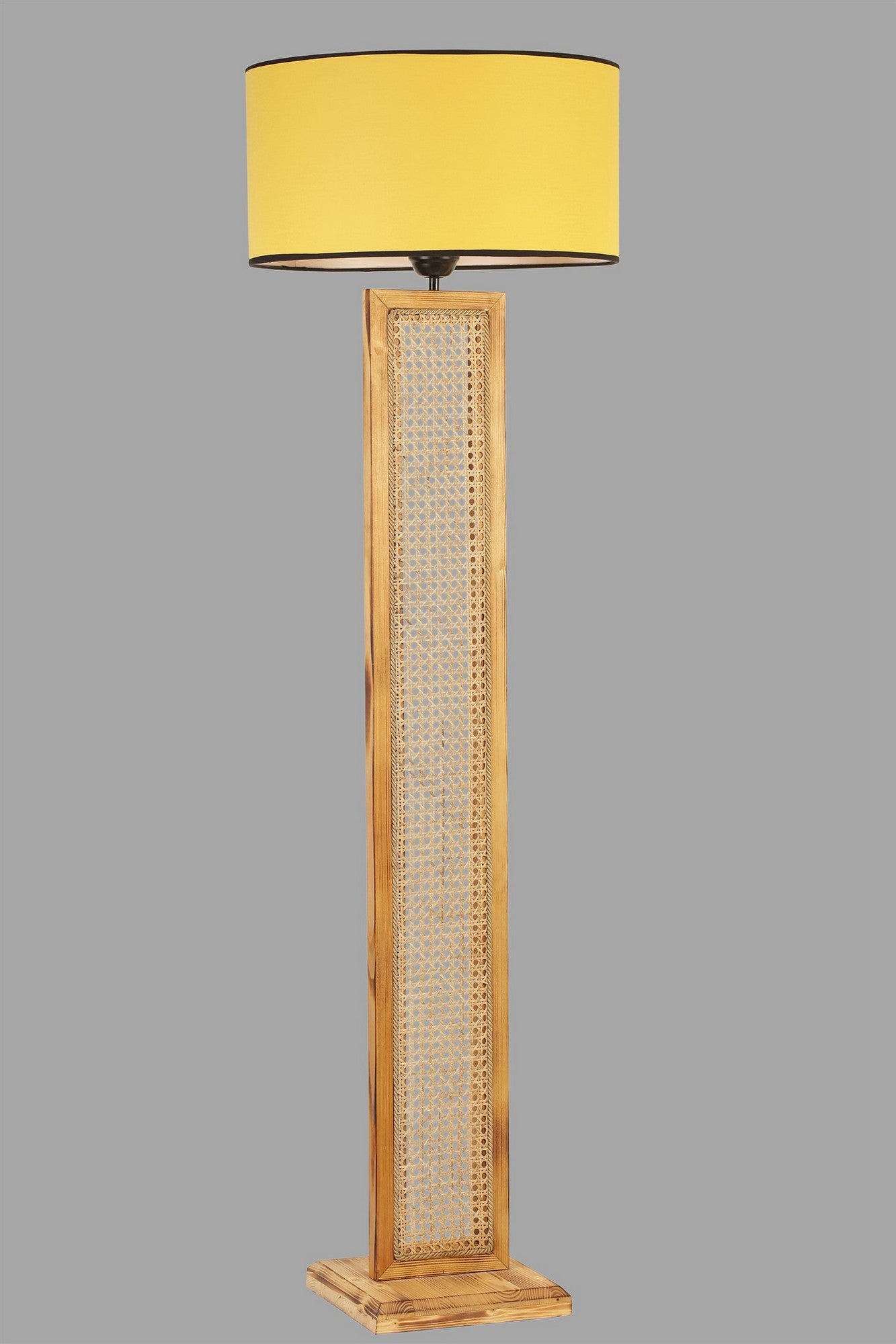 Candeeiro de Pé – 150 cm – Mostarda – Madeira de Fir