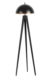 Candeeiro de Pé – 155 cm – Preto – Madeira e Metal