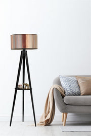 Candeeiro de Pé de Madeira – 155 cm – Multicolorido