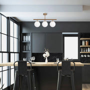 Candeeiro de Teto Vintage – 60 x 15 cm – Cobre – Metal e Vidro