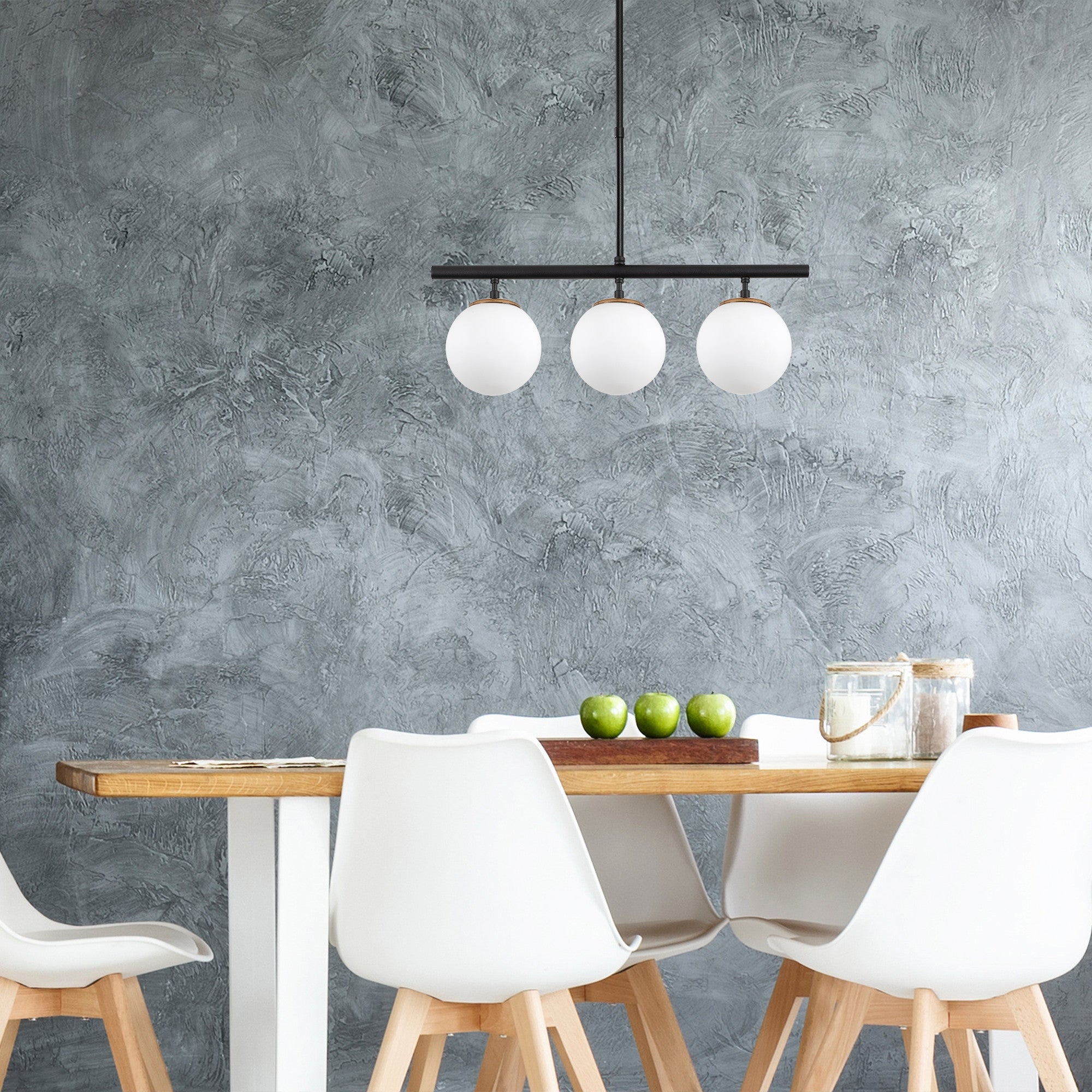 Candeeiro de Teto Industrial Moderno, Preto e Branco Antigo, 60 x 15 cm | Altura Ajustável 43-87 cm | Corpo de Metal, Tampa de Vidro, Soquete E14 | Iluminação Elegante para Casa