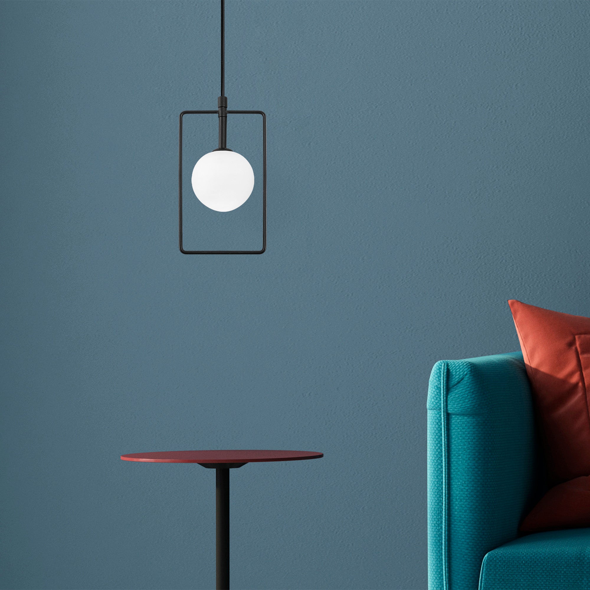 Candeeiro de Teto Industrial Moderno, Preto e Branco, 14 x 12 cm | Altura Ajustável 43-119 cm | Corpo de Metal e Tampa de Vidro | Soquete G9, Máx. 10 W | Design Escandinavo Elegante