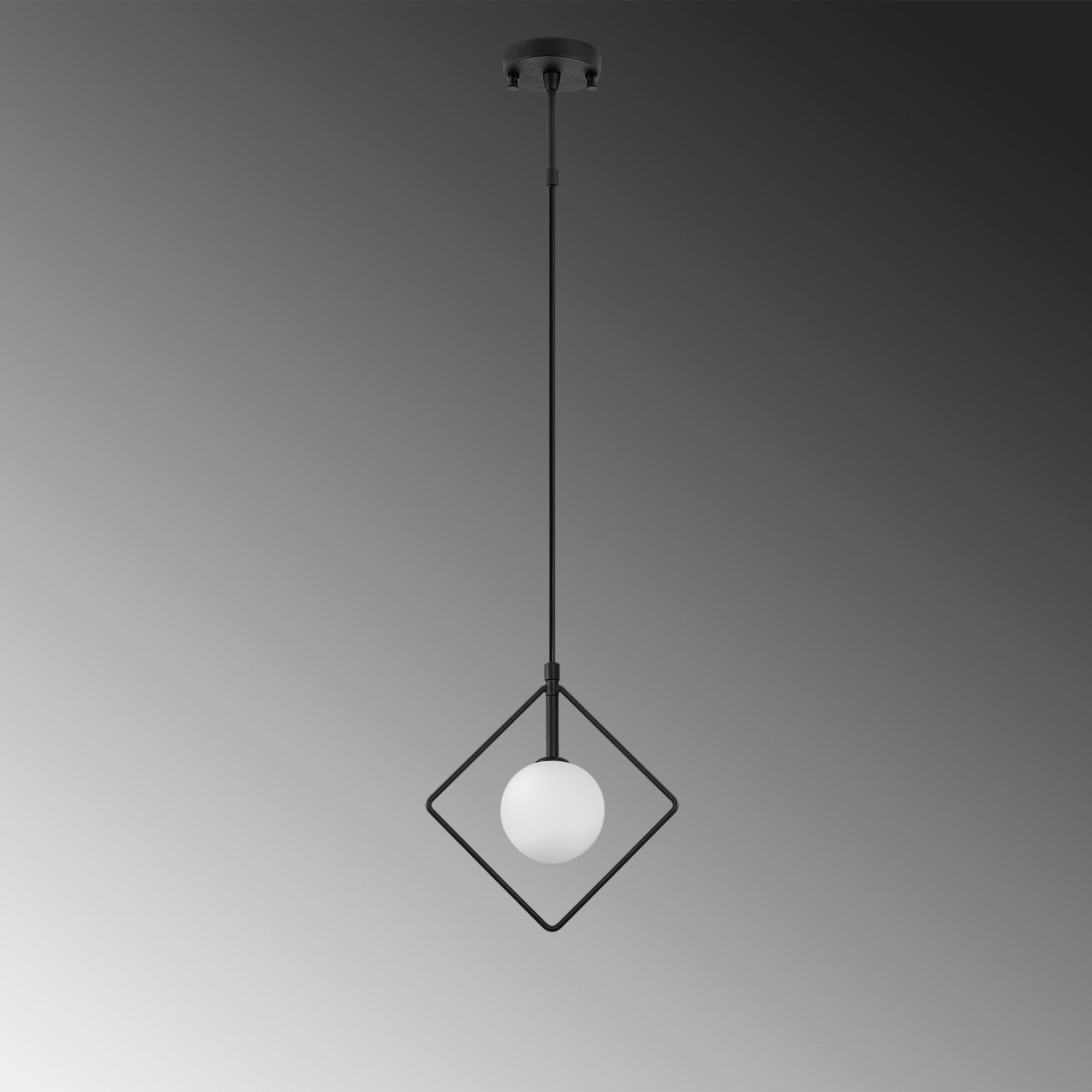 Candeeiro de Teto Industrial Moderno, Preto e Branco, 24 x 12 cm | Altura Ajustável 41-117 cm | Corpo de Metal e Tampa de Vidro | Soquete G9, Máx. 10 W | Design Escandinavo Elegante