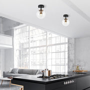 Candeeiro de Teto – 15x15 cm – Preto e Antigo – Metal