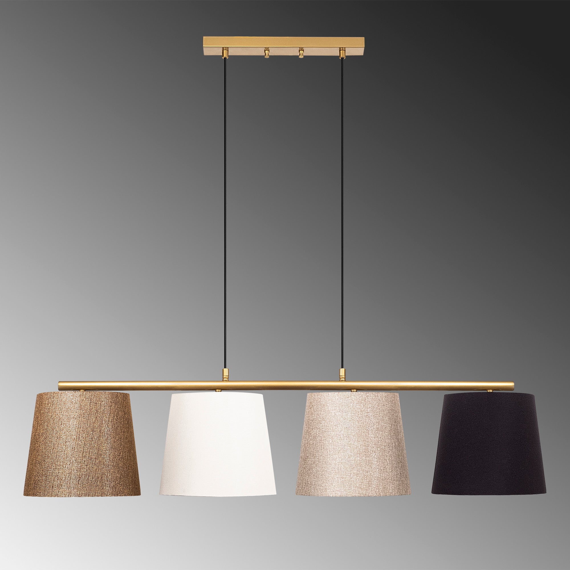 Candeeiro de Teto – 148 x 25 cm – Dourado – Metal