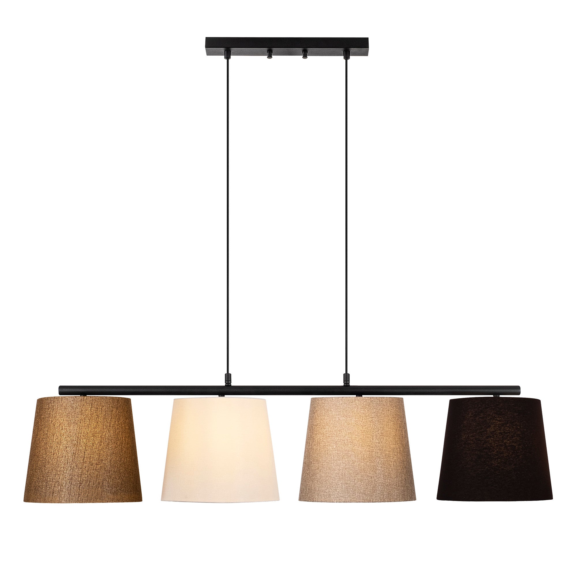 Candeeiro de Teto escandinavo – 148 x 25 cm – preto e dourado – metal