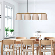 Candeeiro de Teto elegante – 148 x 25 cm – Dourado – Metal