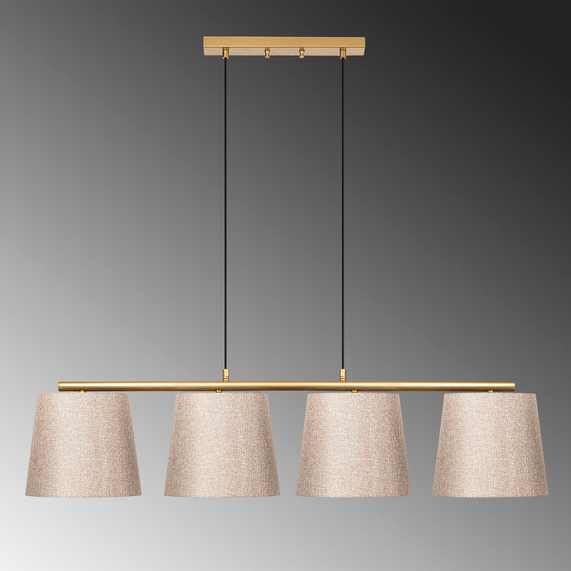 Candeeiro de Teto elegante – 148 x 25 cm – Dourado – Metal