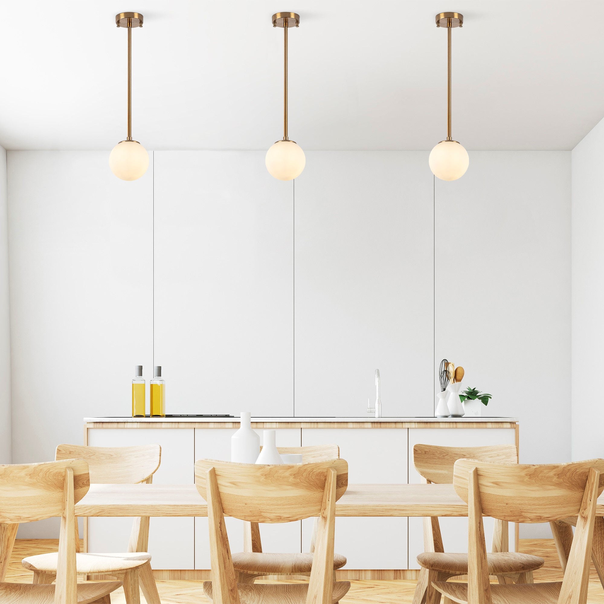 Candeeiro de Teto Vintage – 15 x 15 x 61 cm – Cobre – Metal