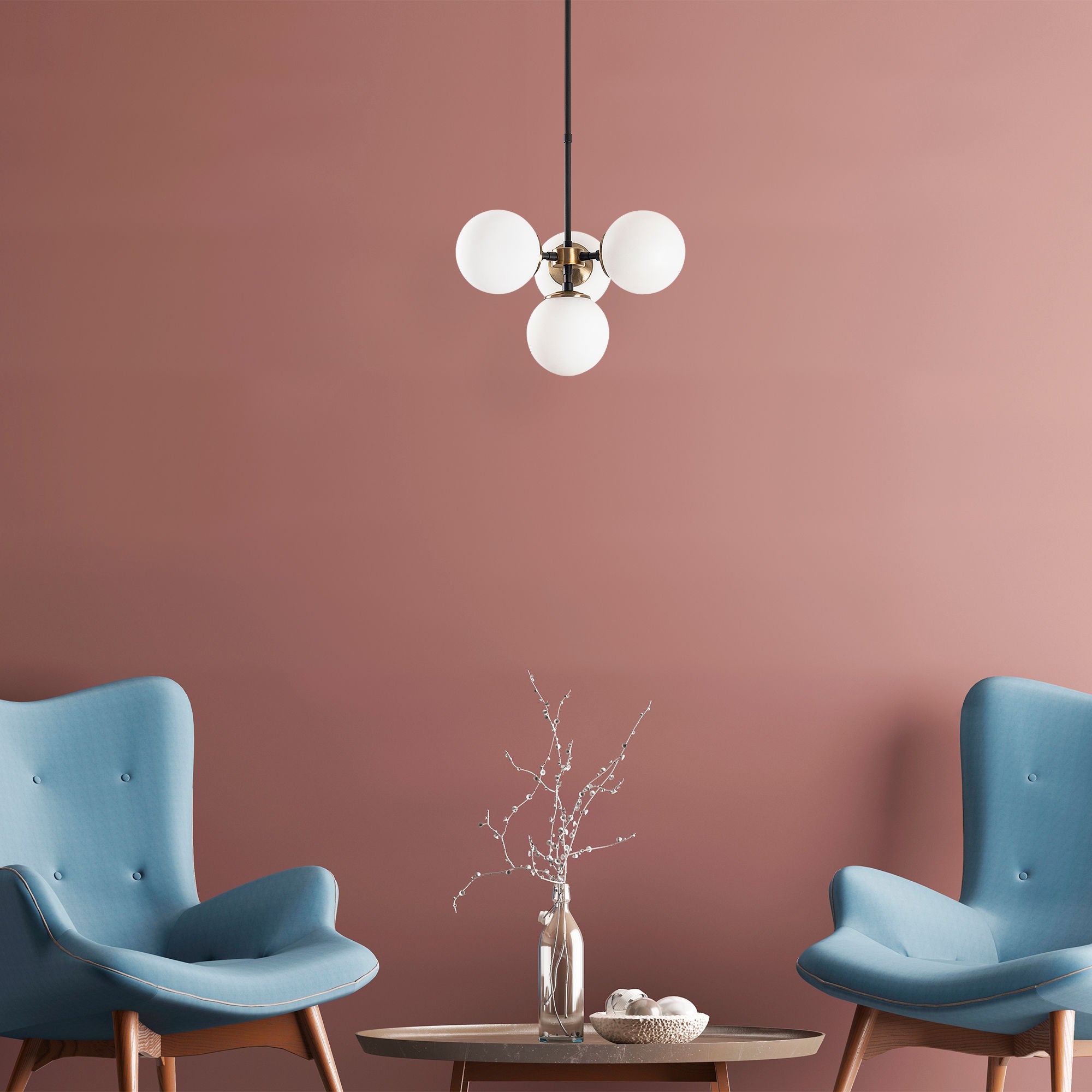 Candeeiro de Teto Industrial - Altura Ajustável 43-89 cm - Preto e Creme Antigo - Metal