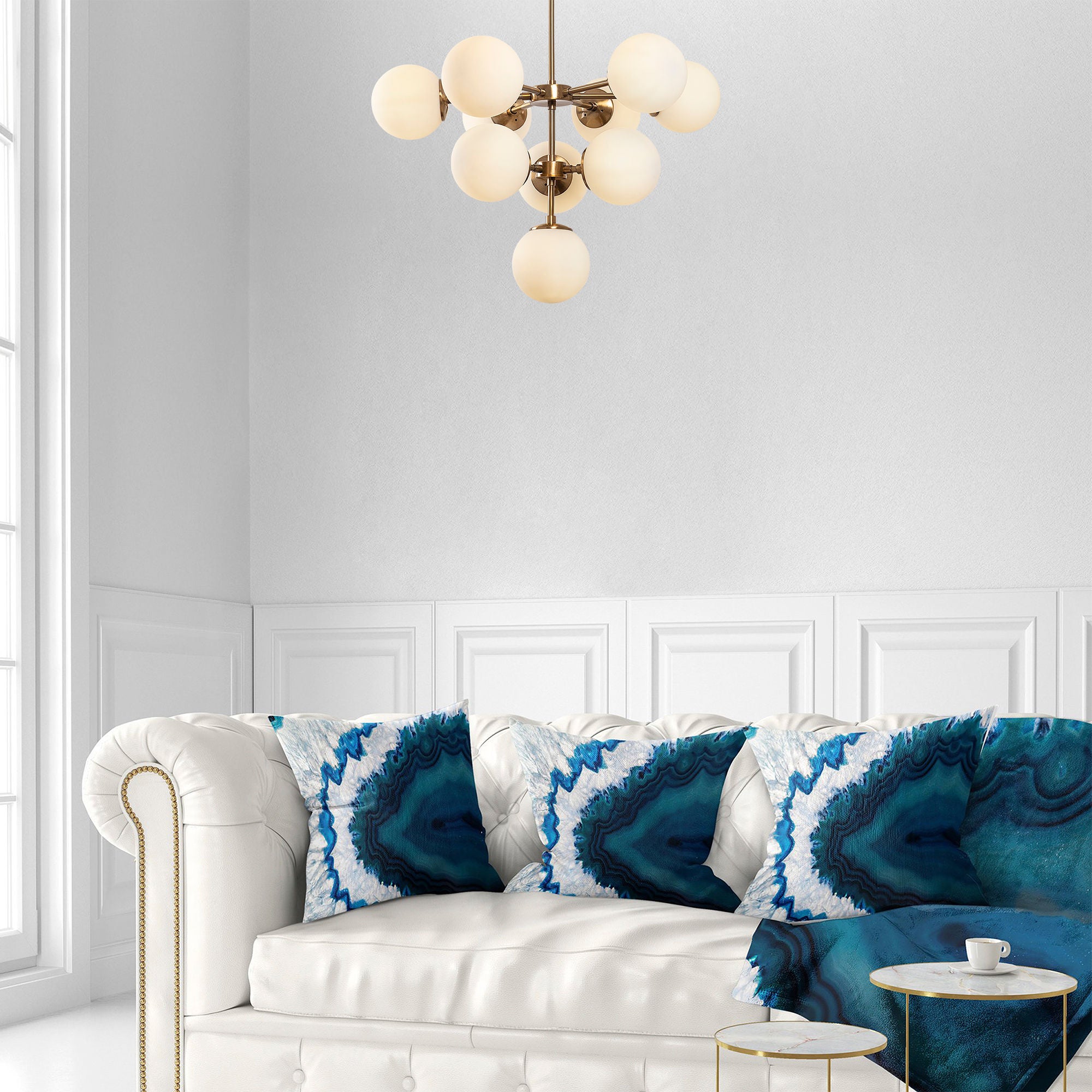 Candeeiro de Teto vintage - 66-108 cm - cobre - metal