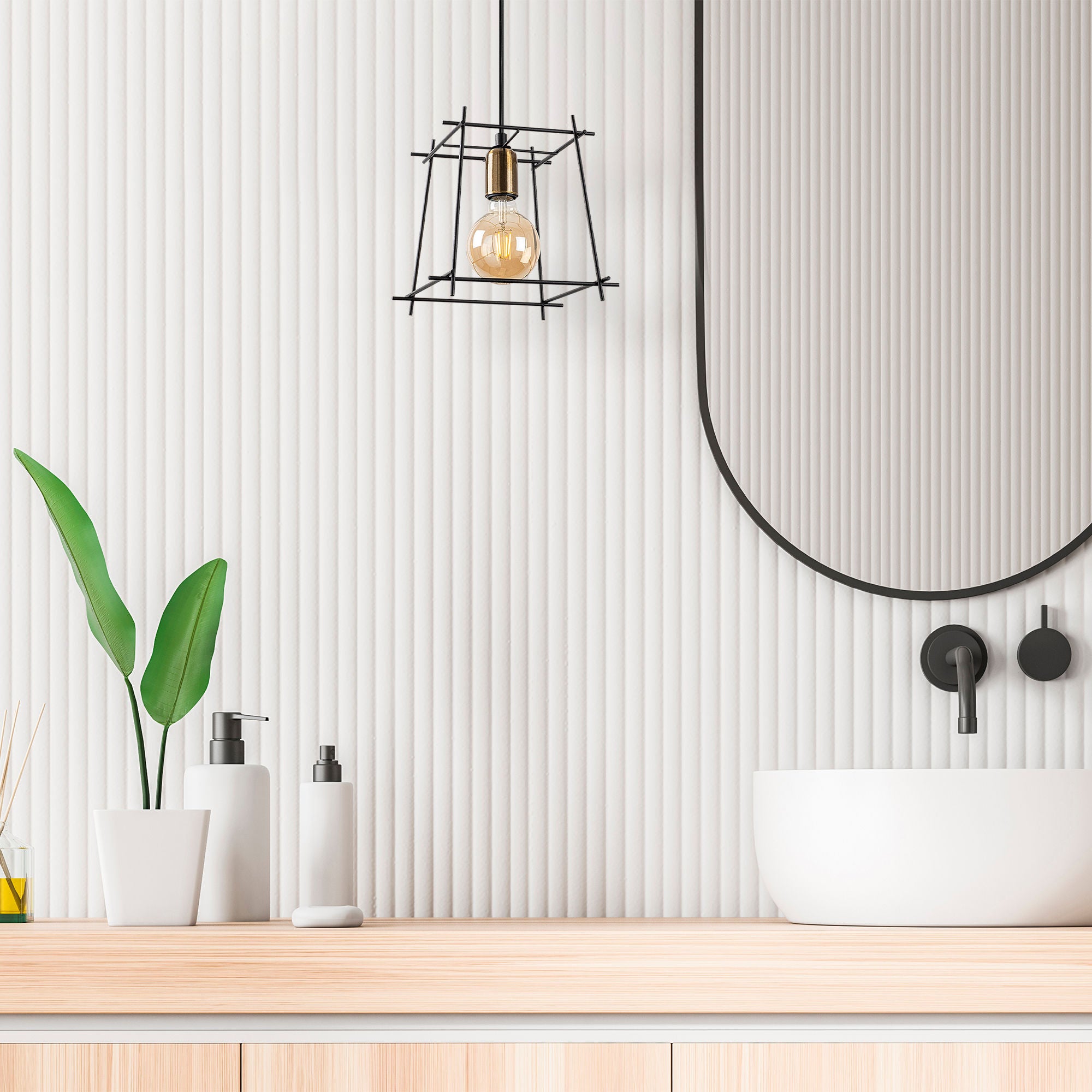 Candeeiro de Teto Industrial, Altura Ajustável 24x24x32-122 cm, Preto e Metal Antigo, Soquete E27 Máx. 40 W, Iluminação Elegante para Espaços Modernos