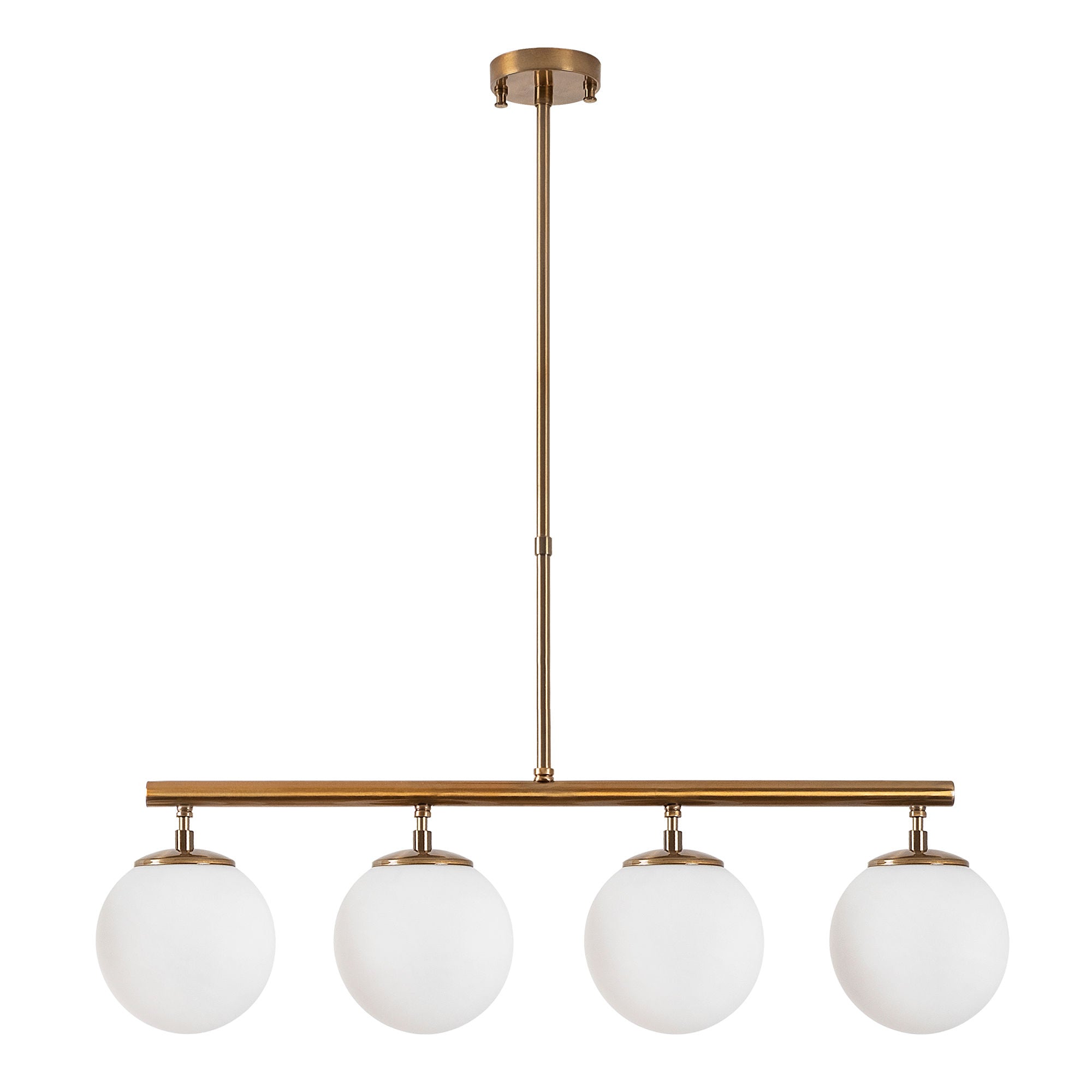 Candeeiro de Teto – 43-87 cm – Cobre – Metal e Vidro