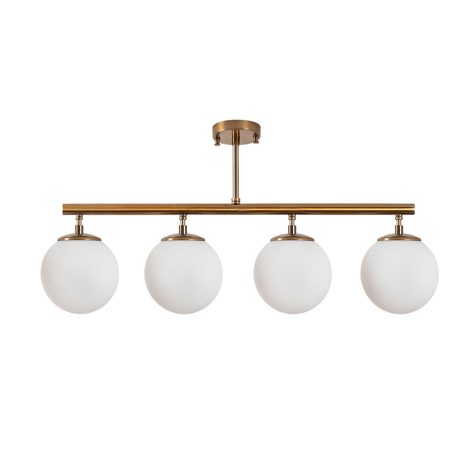 Candeeiro de Teto – 70 x 15 x 35 cm – Cobre – Metal e Vidro