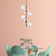 Candeeiro de Teto Vintage – 40x40x86-176 cm – Cobre – Metal e Vidro