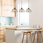 Candeeiro de Teto industrial – 101 x 28 x 46-126 cm – preto – metal