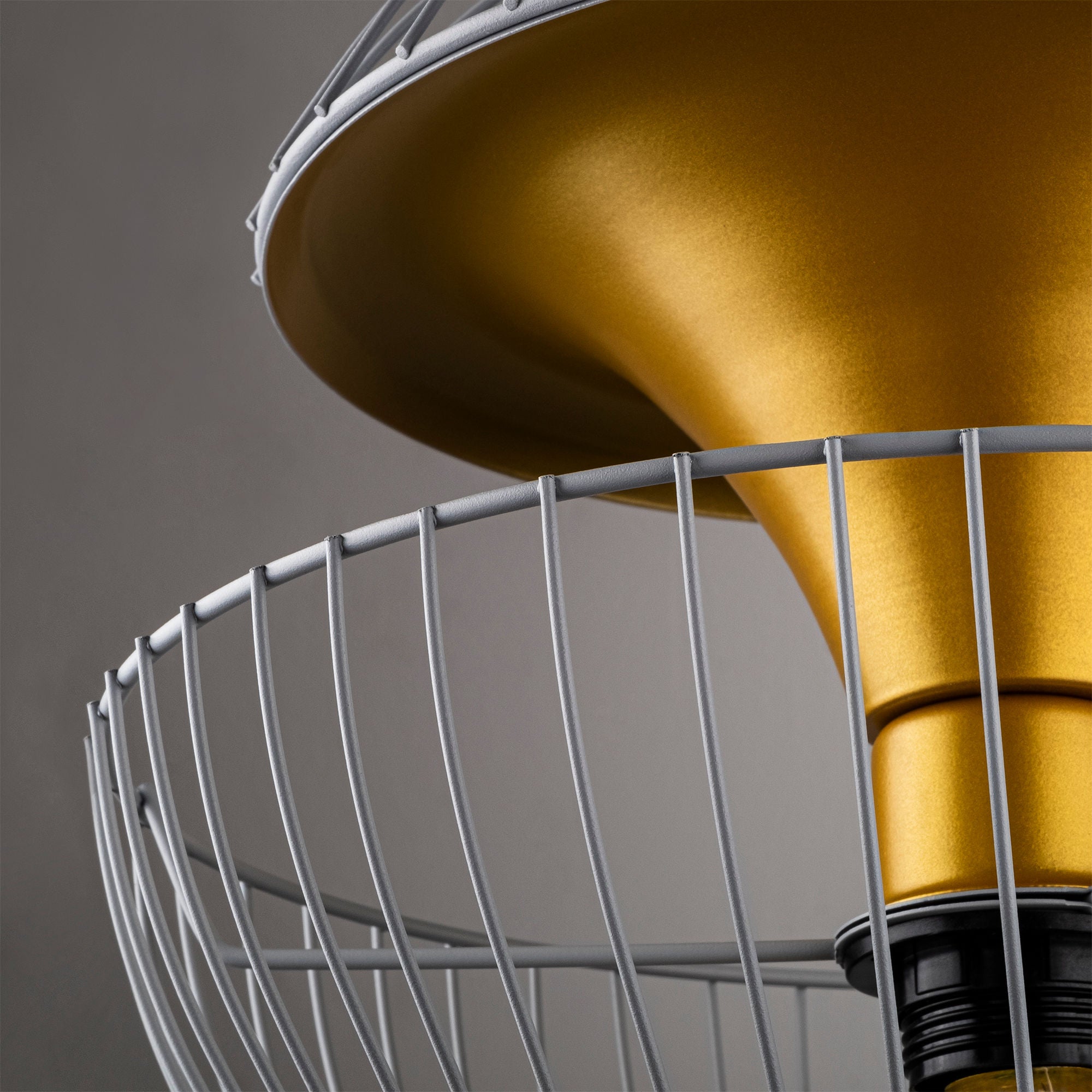 Candeeiro de Teto moderno cinza, altura ajustável 30x30x45-135 cm, corpo e base de metal, soquete E27, iluminação elegante para casa e escritório, classificação IP20