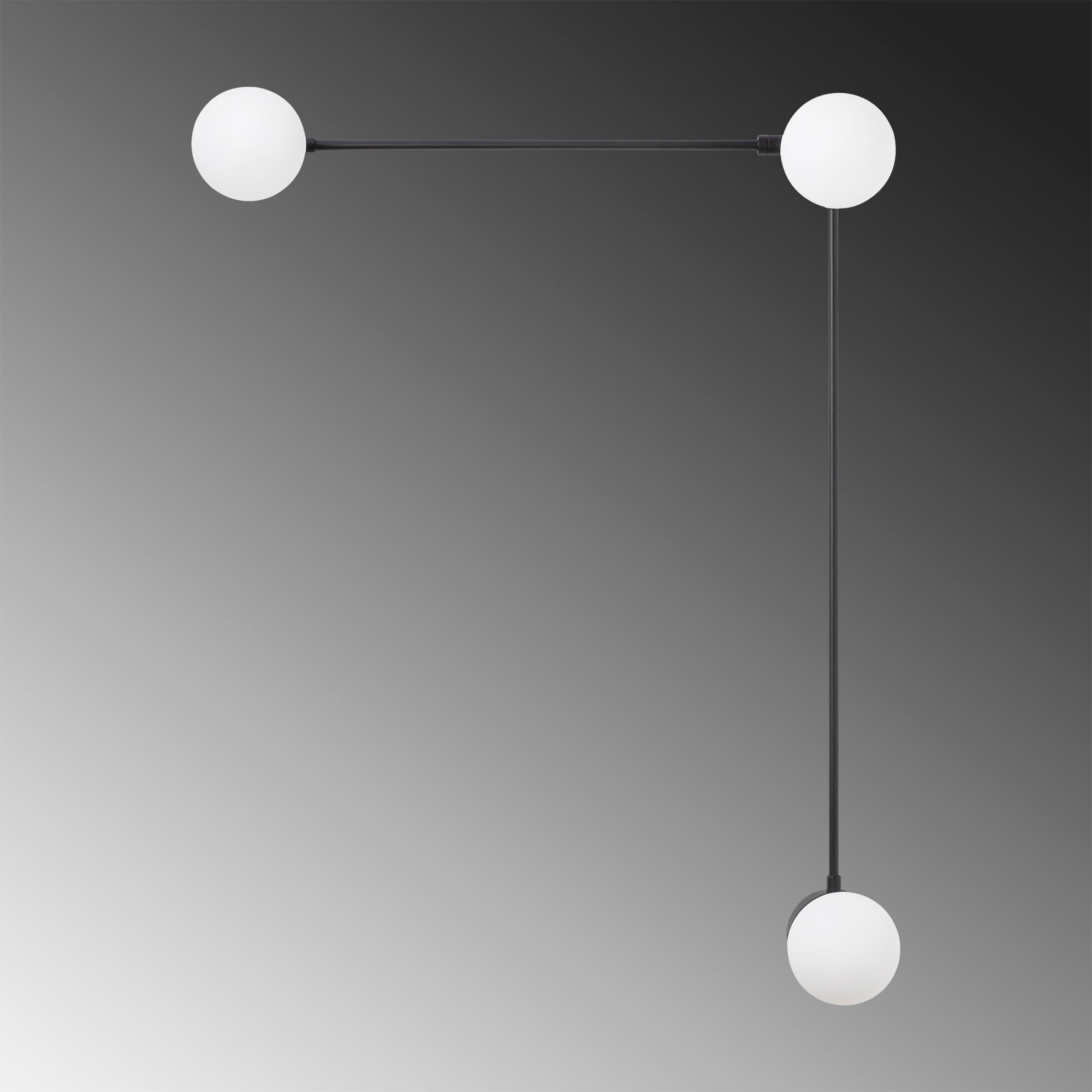 Candeeiro de Parede moderna, preta e creme, 60 x 16 x 78 cm | Corpo de metal, tampa de vidro, IP20, 3 soquetes G9 (lâmpada não incluída) | Design industrial e escandinavo elegante