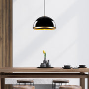 Candeeiro de Teto elegante preto e dourado, altura ajustável 40x40x30 cm, corpo de metal, design escandinavo glamouroso, soquete E27, potência máxima de 40 W, perfeito para espaços modernos