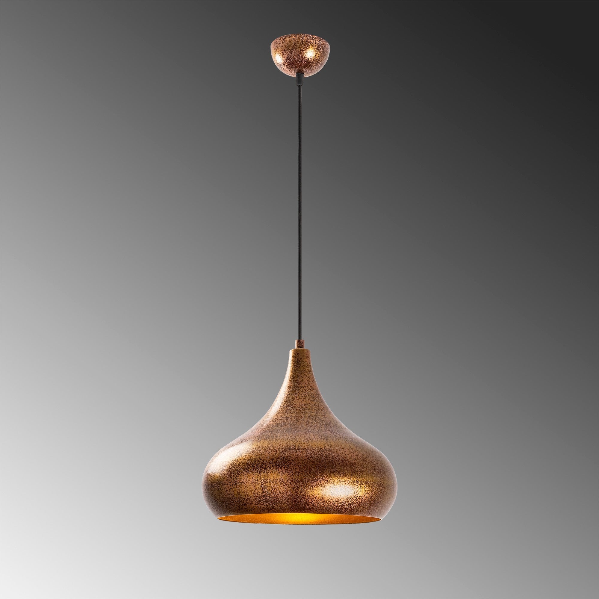 Candeeiro de Teto elegante de cobre, altura ajustável 26 x 26 x 38 cm, corpo de metal, design barroco e escandinavo, soquete E27, máx. 40 W, IP20, perfeito para espaços modernos
