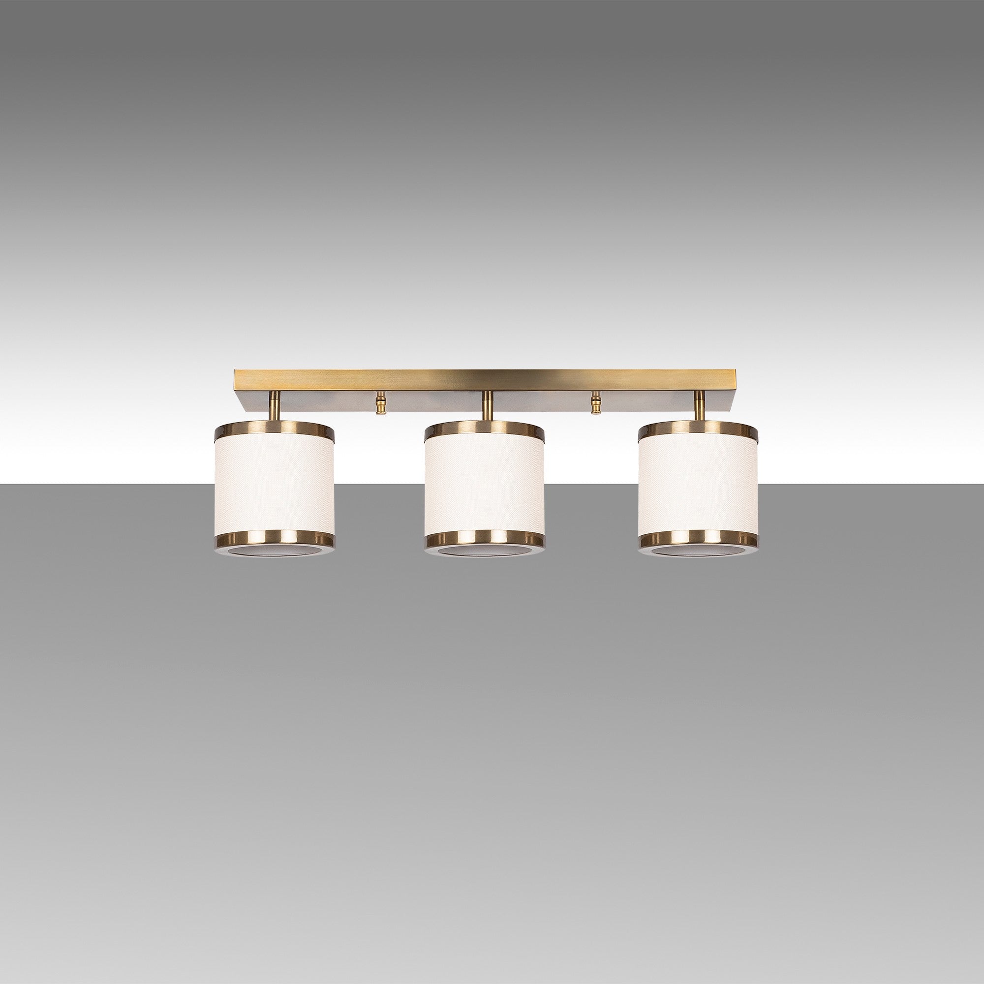 Candeeiro de Teto Vintage Elegante, Corpo de Metal, 66 x 15 x 21 cm | 3 Soquetes E27, Máx. 40 W | Design Glamouroso para Espaços Modernos, Lâmpada Não Inclusa