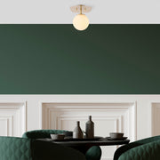 Candeeiro de Teto Dourado Elegante, Corpo em Metal, 20 x 25 x 25 cm | Design Glamour Tradicional, Soquete E14, Potência Máxima de 40 W | Perfeito para Decoração Escandinava