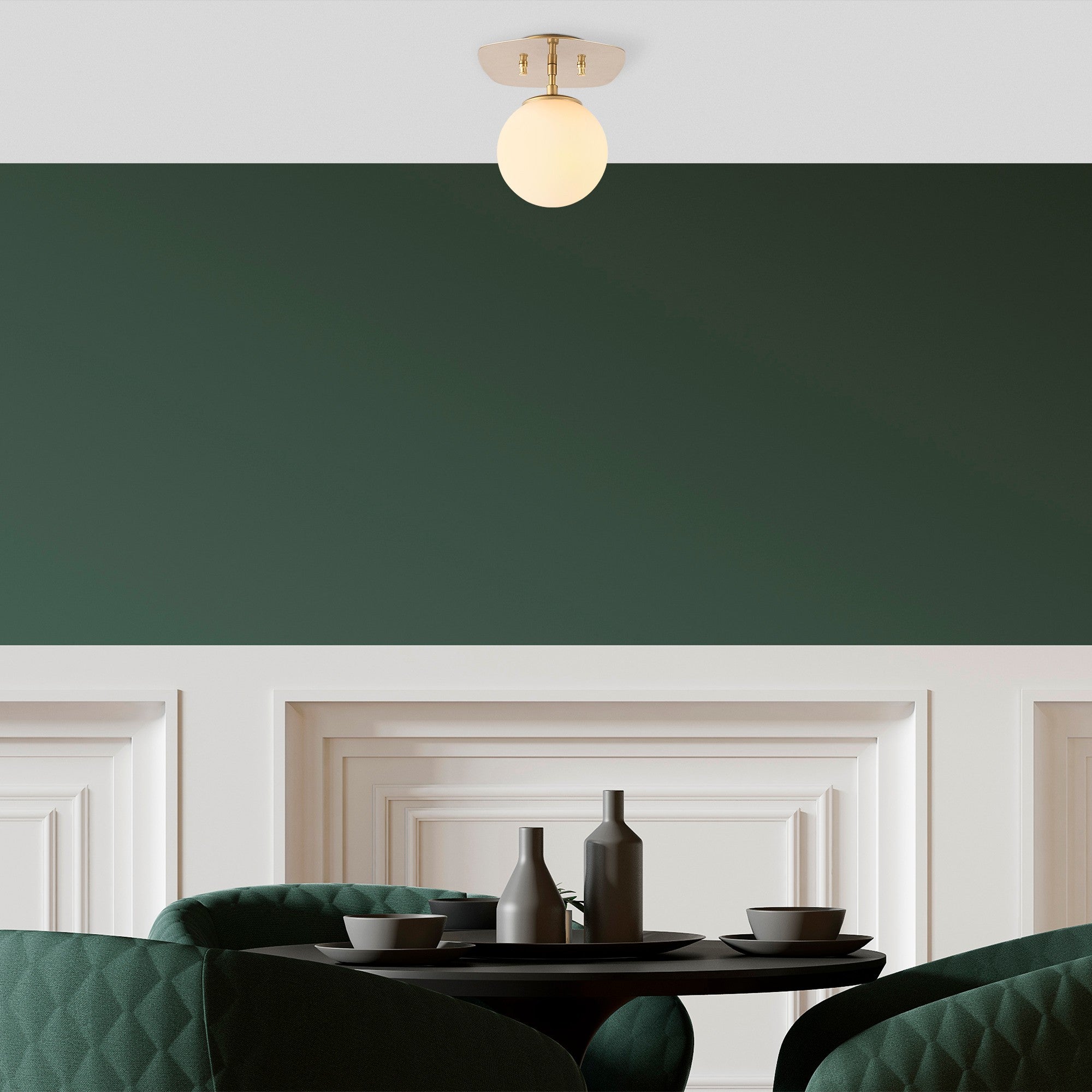 Candeeiro de Teto Dourado Elegante, Corpo em Metal, 20 x 25 x 25 cm | Design Glamour Tradicional, Soquete E14, Potência Máxima de 40 W | Perfeito para Decoração Escandinava