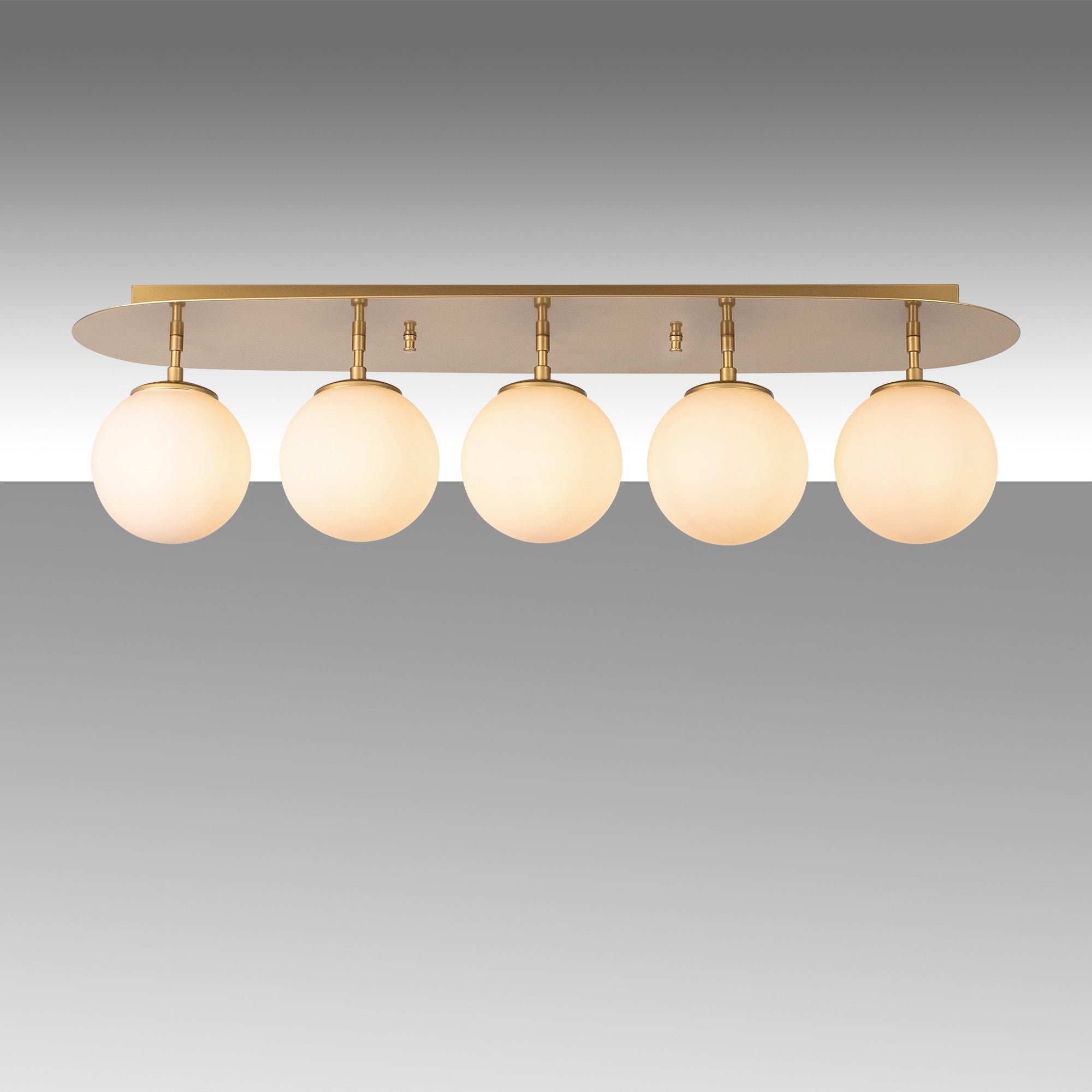 Candeeiro de Teto Dourado Elegante, Corpo em Metal, 90 x 23 x 25 cm | 5 Soquetes E14, Máx. 40 W | Design Escandinavo Moderno e Glamouroso, Perfeito para Decoração de Casa