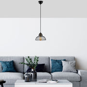 Candeeiro de Teto Industrial com Corpo em Metal, Altura Regulável, Acabamento Preto e Antigo, 20 x 20 x 114 cm | Soquete E27, Perfeito para Decoração Moderna