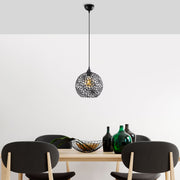 Candeeiro de Teto preto moderno, corpo de metal, altura ajustável 25x25x126 cm, soquete E27 máx. 40 W, design industrial elegante para iluminação residencial e de escritório