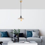 Candeeiro de Teto Dourado Brilhante e Glamouroso, Corpo em Metal, Altura Ajustável, 25 x 25 x 114 cm | Soquete E27, Potência Máxima de 40 W | Iluminação Elegante para Espaços Modernos