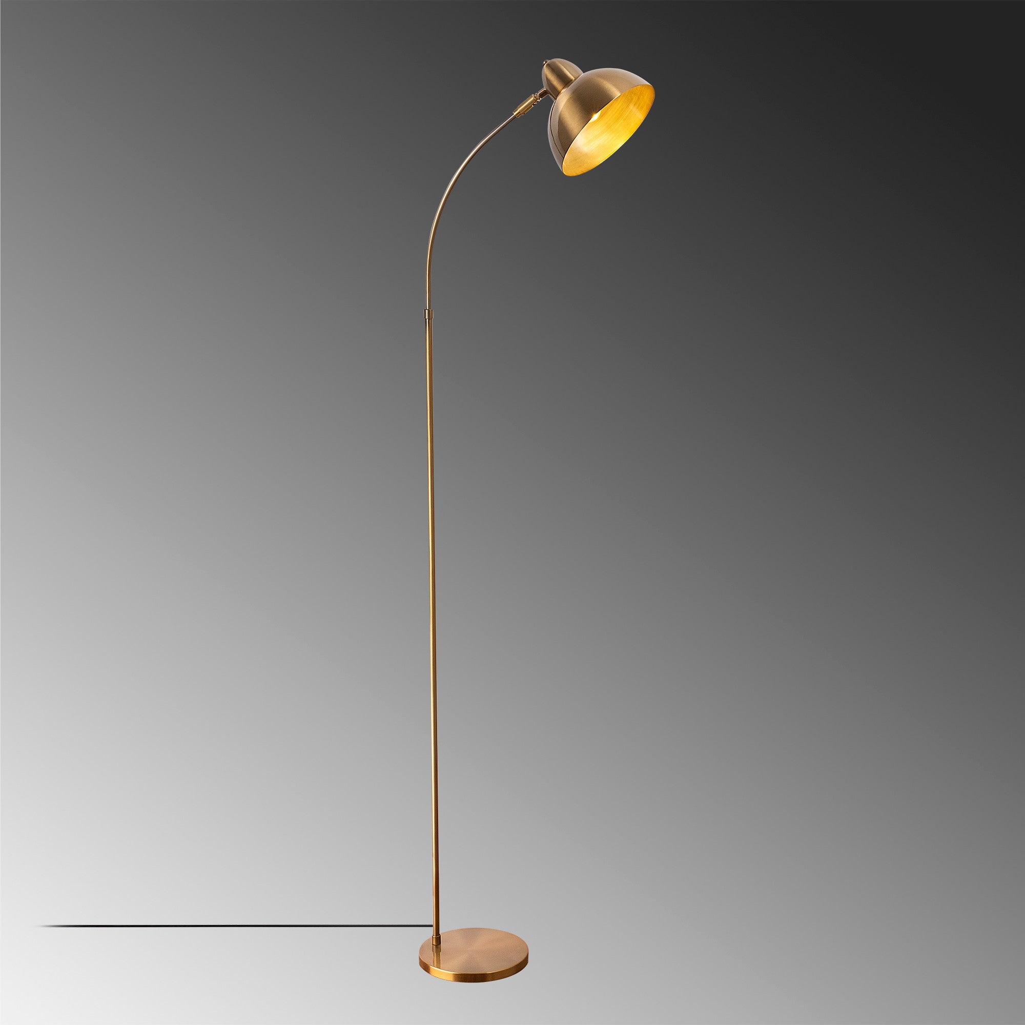 Candeeiro de Pé Elegante com Corpo em Metal, Design Vintage, 162 cm de Altura, Soquete E27, Base 20x43 cm | Ideal para Interiores Modernos e Escandinavos