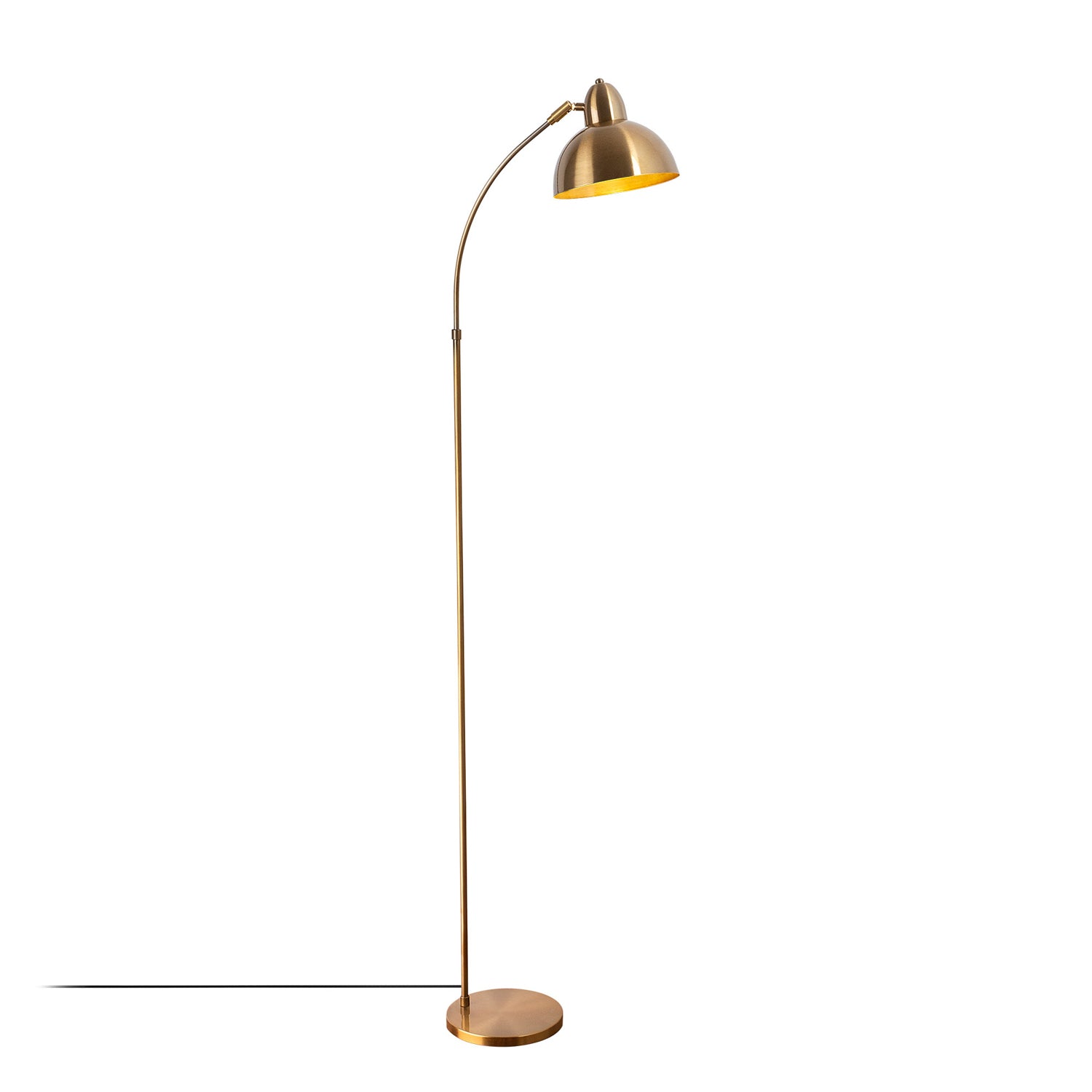 Candeeiro de Pé Elegante com Corpo em Metal, Design Vintage, 162 cm de Altura, Soquete E27, Base 20x43 cm | Ideal para Interiores Modernos e Escandinavos