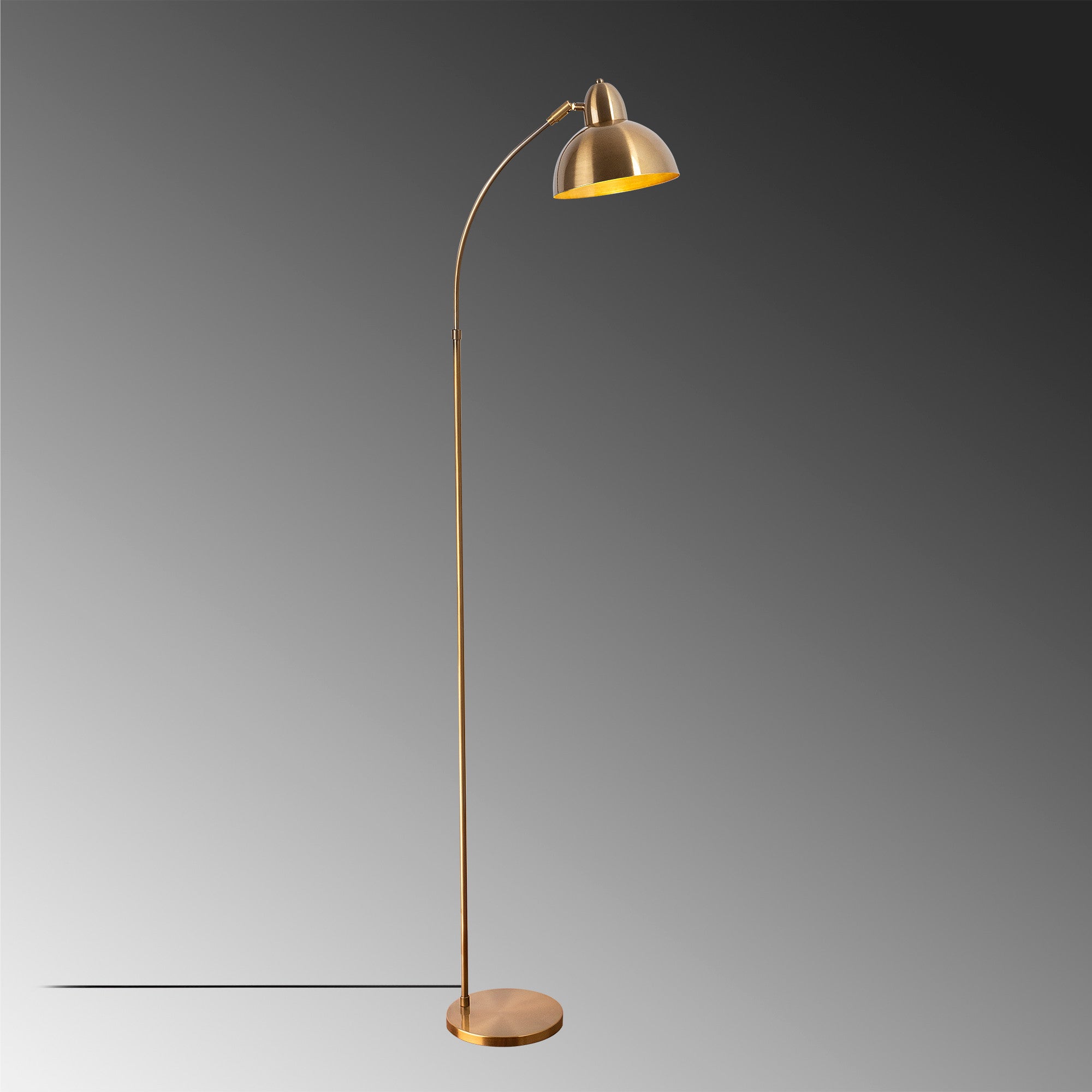 Candeeiro de Pé Elegante com Corpo em Metal, Design Vintage, 162 cm de Altura, Soquete E27, Base 20x43 cm | Ideal para Interiores Modernos e Escandinavos