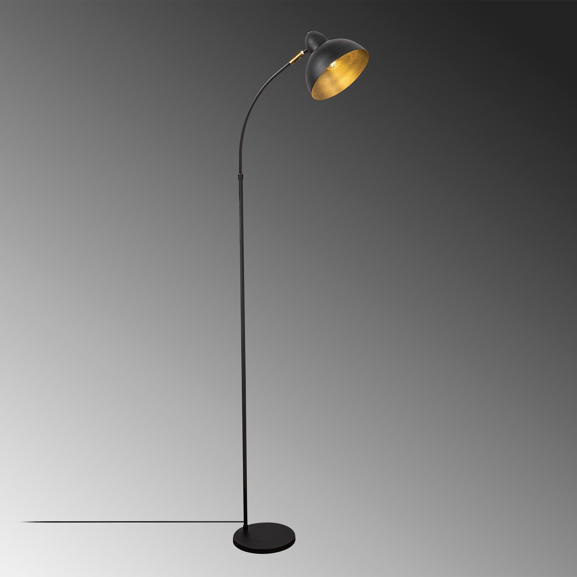 Candeeiro de Pé Elegante, Preta e Antiga, 162 cm de Altura | Corpo em Metal, Soquete E27, IP20 | Ideal para Decoração Moderna, Industrial e Escandinava